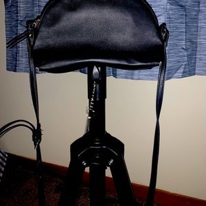 Black leather crossbody